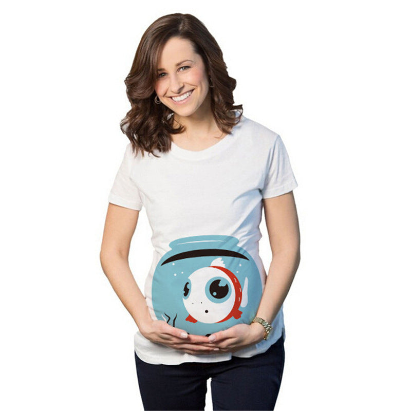 Color: B, Size: XL - Fun Hand Print Maternity