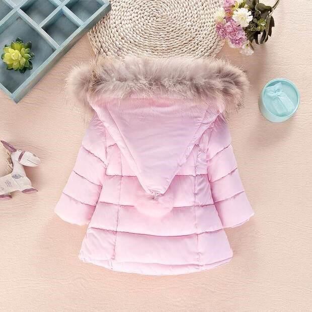 baby girl's hand-stuffed cotton coat