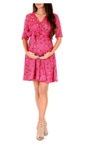 Printed pleated skirt for pregnant women