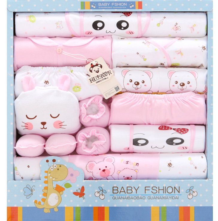 Color: Yellow, Style: Thin 1 - 18 sets of baby clothes cotton newborn gift box autumn and winter thickening newborn baby set full moon maternal and child supplies