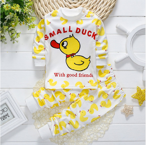 Style: Elephant, Size: 70cm - 2021 spring clothing brand cotton baby clothing baby clothing pajamas suit animal Elephant Baby Boy sports suit 2 pieces