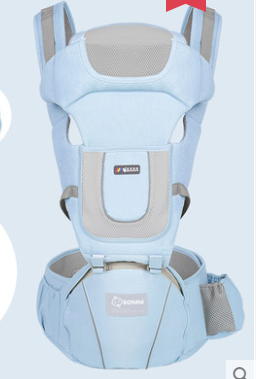 Color: Blue Style4 - Baby sling waist stool front holding multi-function baby child seat stool four seasons universal babies artifact before and after dual-use