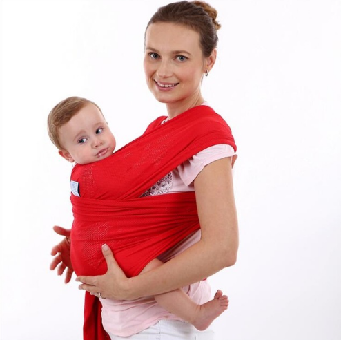 Style: B, Color: Red - Baby Carrier Sling For Newborns Soft Infant Wrap Breathable Wrap Hipseat Breastfeed Birth Comfortable Nursing Cover