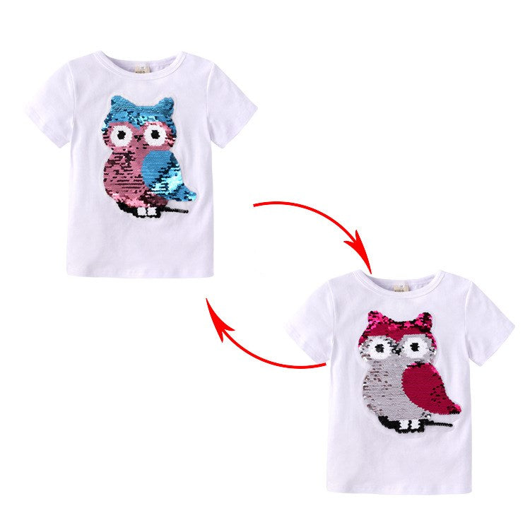 Short-sleeved T-shirt For Middle And Small Children Cartoon Top
