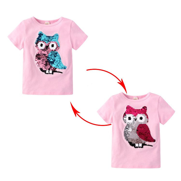 Short-sleeved T-shirt For Middle And Small Children Cartoon Top