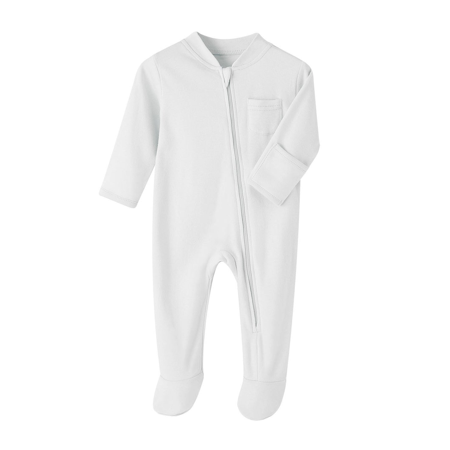 Color: Beige, Child size: 6M - Newborn Clothes Long-Sleeved Baby Onesies