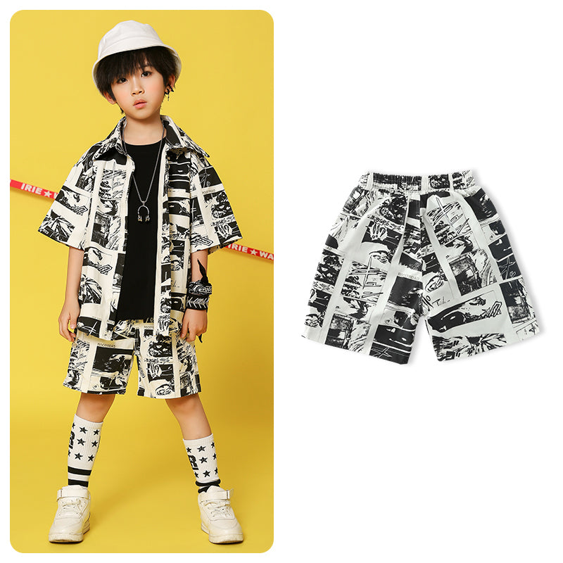 style: J, Child size: 170cm - Fashion All-Match Boy Model Catwalk Suit