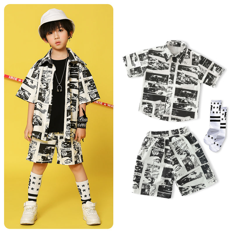 style: C, Child size: 130cm - Fashion All-Match Boy Model Catwalk Suit