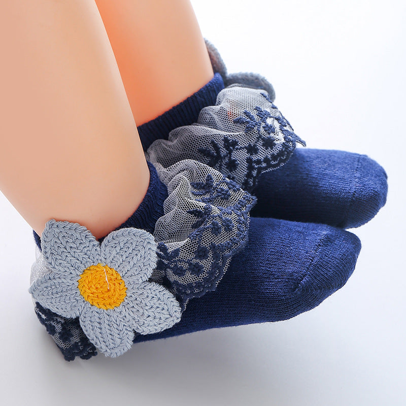 Korean style princess socks autumn and winter girls socks