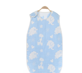 Color: Zoo Blue, Size: 45x65cm - Gauze baby sleeping bag