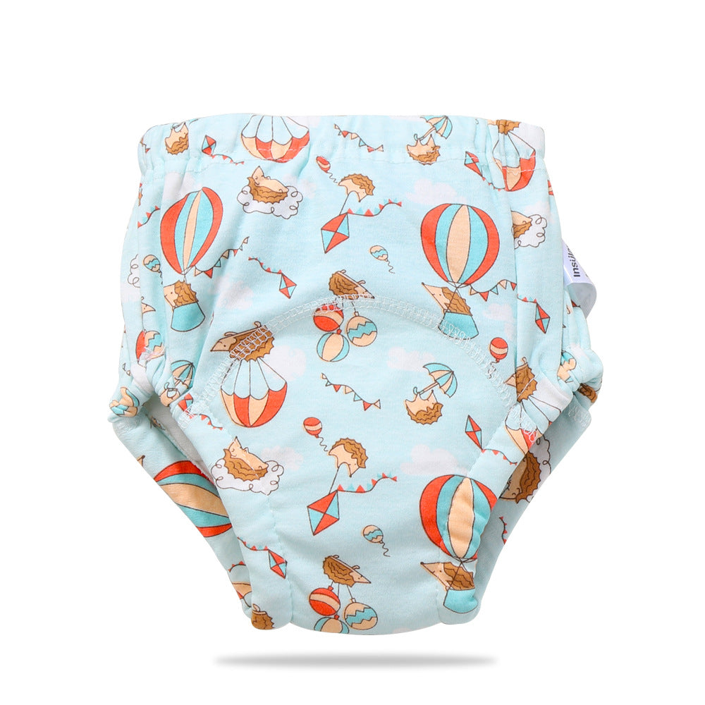 Color: Traveller, Size: 100 - Baby training learning pants baby gauze diaper pants