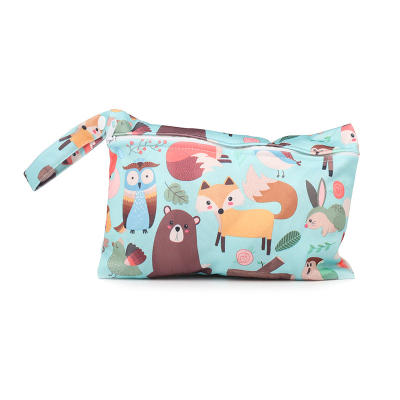 Mini single zipper diaper bag cotton storage bag