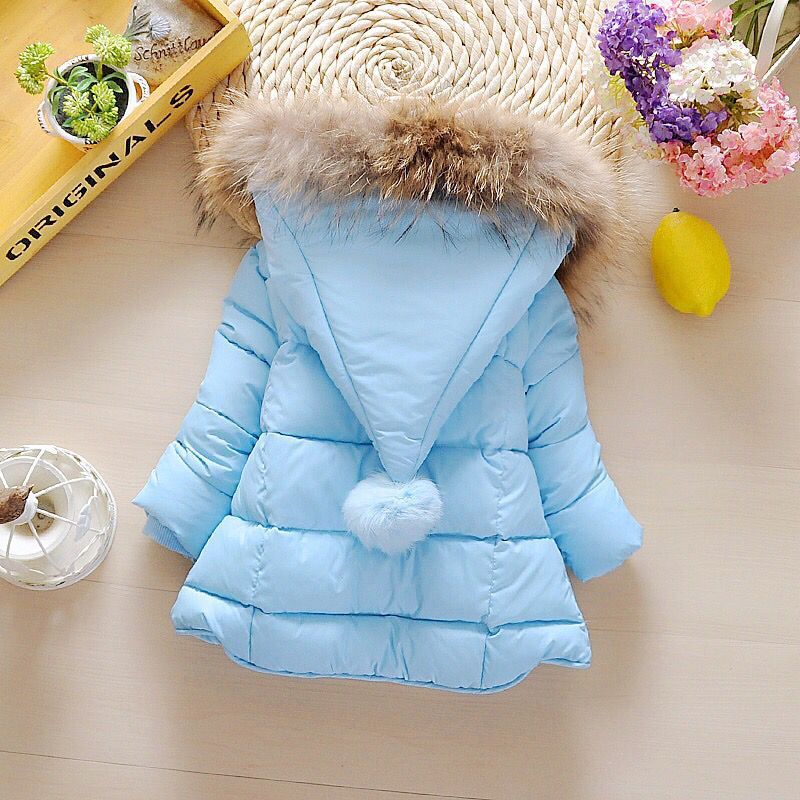 baby girl's hand-stuffed cotton coat