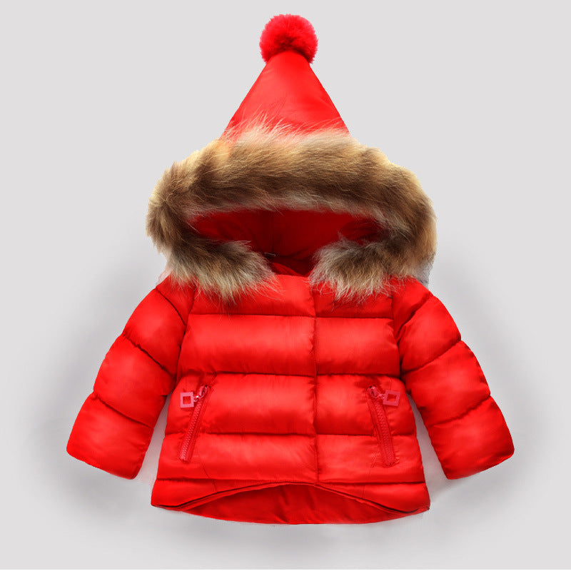 baby girl's hand-stuffed cotton coat