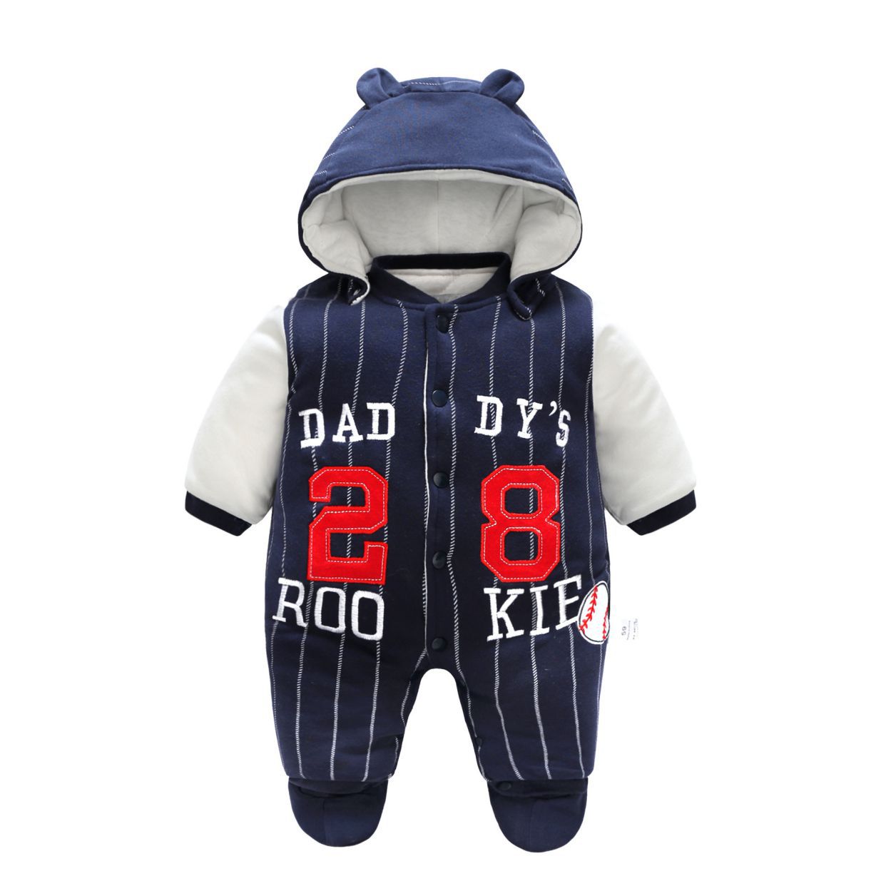 Color: 3 stytle, Size: 3m - The baby thickens the onesie