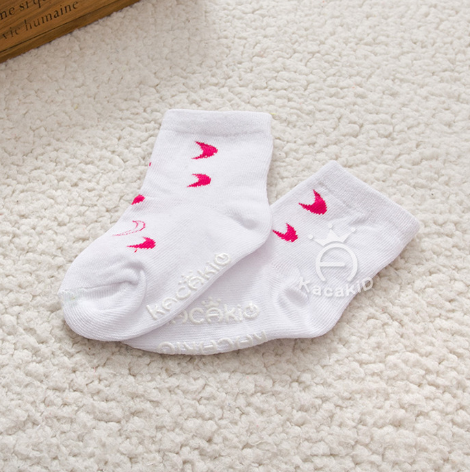 Color: Moon, Size: S - New Arrival Newborn Socks Cartoon Cotton Baby Socks No-slip Infant Cotton Socks