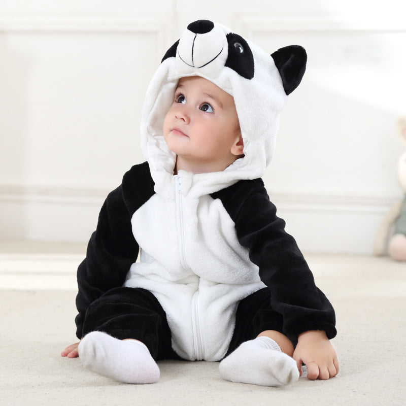 Color: Panda, Appropriate Height: 6 to 12 - Baby Rompers Winter Autumn Clothes