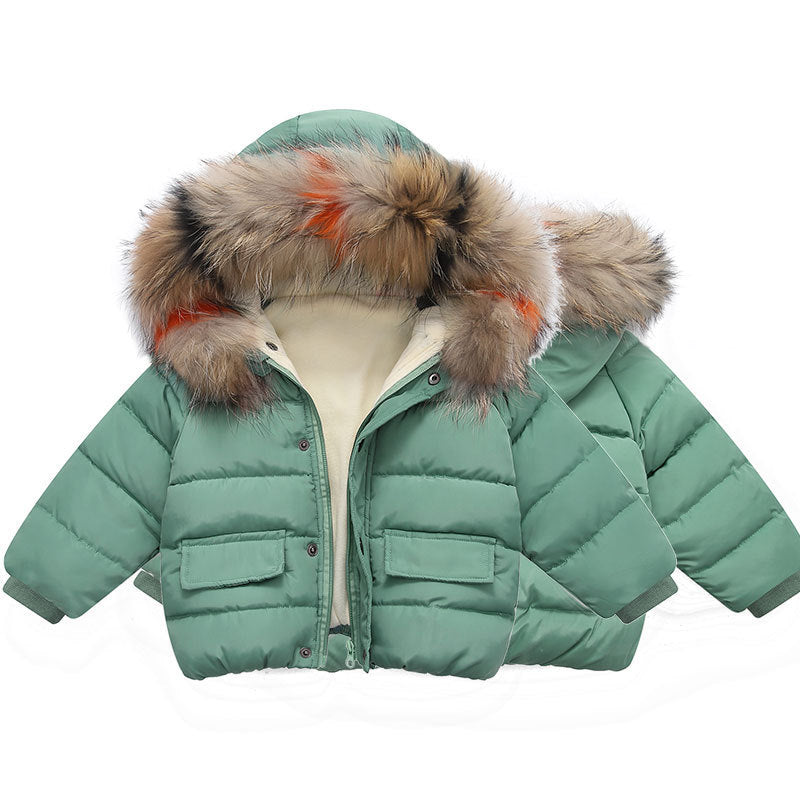 baby girl's hand-stuffed cotton coat