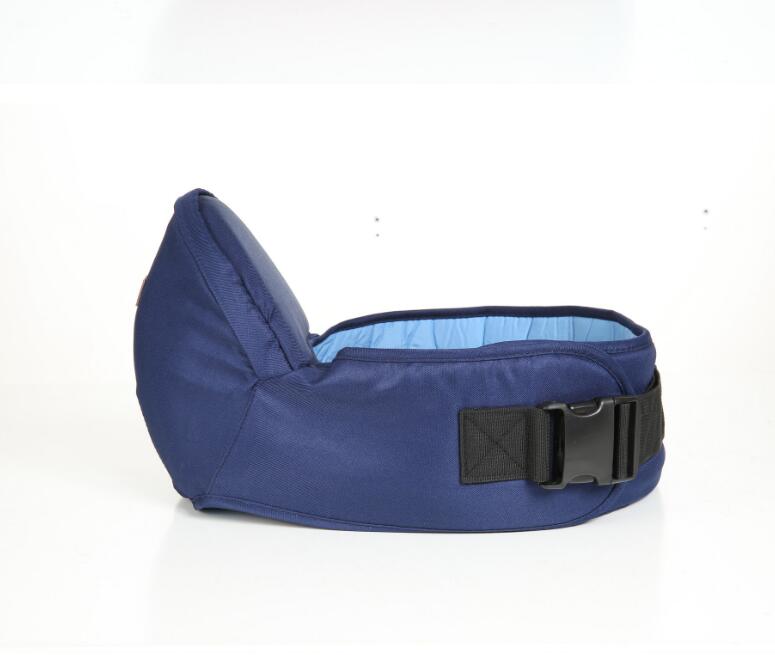 Color: Dark blue - Baby out of the baby waist stool baby holding stool non-slip design straps hold baby waist stool maternal and child supplies