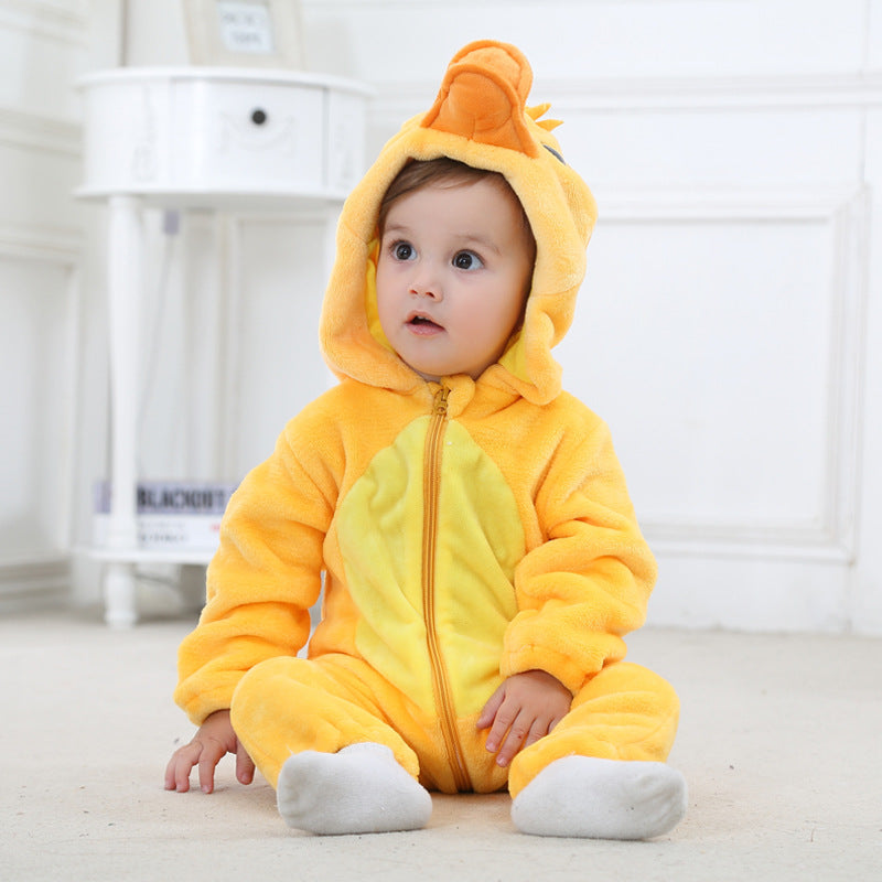 Color: Duck, Appropriate Height: 18 to 24 - Baby Rompers Winter Autumn Clothes