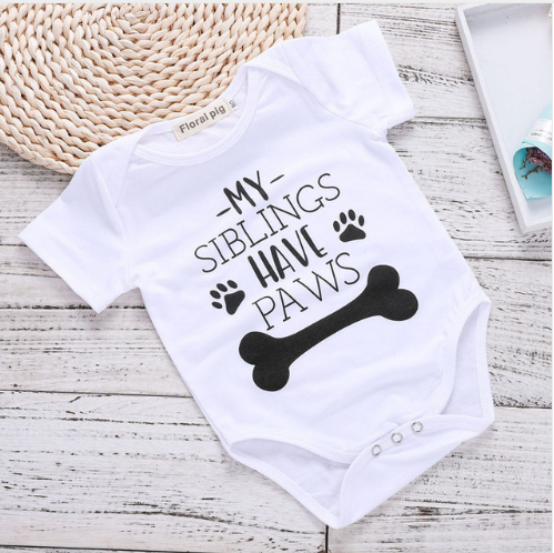 Color: White6, Size: 70cm - 2021 Newborn Baby Clothes Funny 1st Birthday Daddy Letter White Short Sleeve Baby Bodysuits Tiny Cotton Baby Clothes Onesie (China)