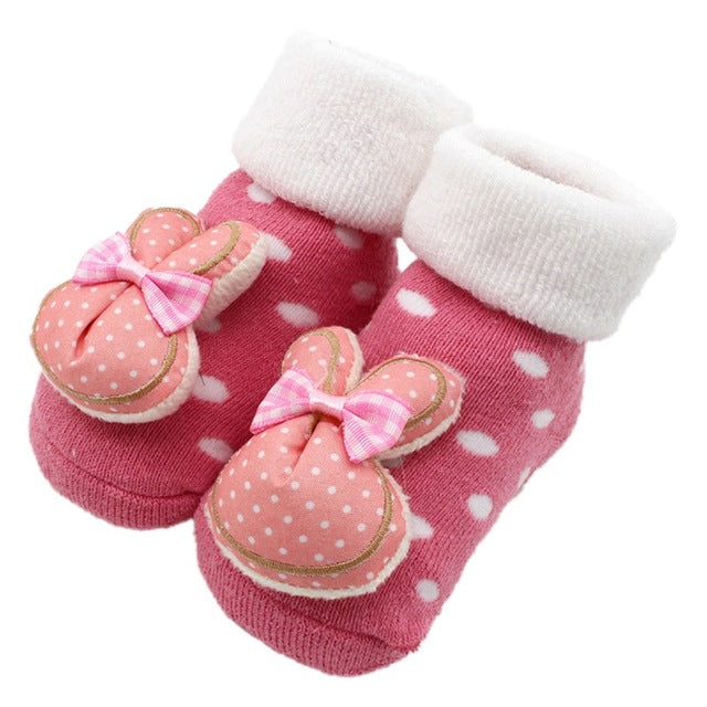 Color: Rabbit, Kid Sock Size: S - Stitching doll socks baby baby floor socks
