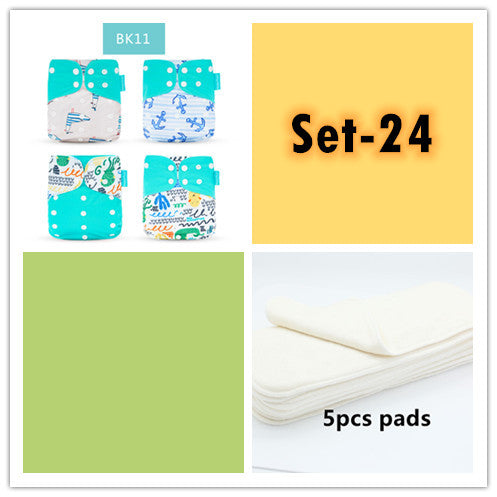 Specification: Set 24 - Washable Eco-friendly Cloth Diaper Ecological Adjustable Nappy Reusable Diaper