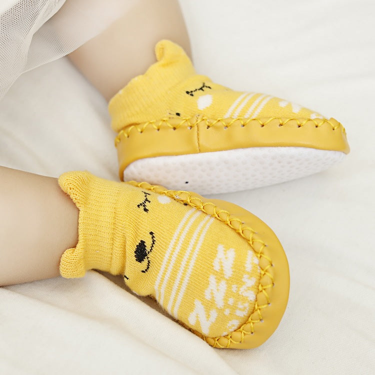 Color: Yellow, Size: 12cm - Baby Floor Socks
