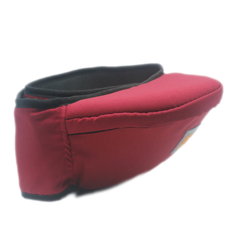 Color: Dark red - Baby out of the baby waist stool baby holding stool non-slip design straps hold baby waist stool maternal and child supplies