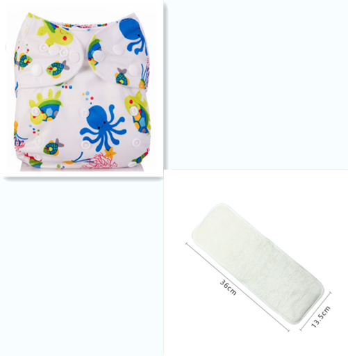 Color: F09 witha diaper - Baby Cloth Diapers, Washable Diapers