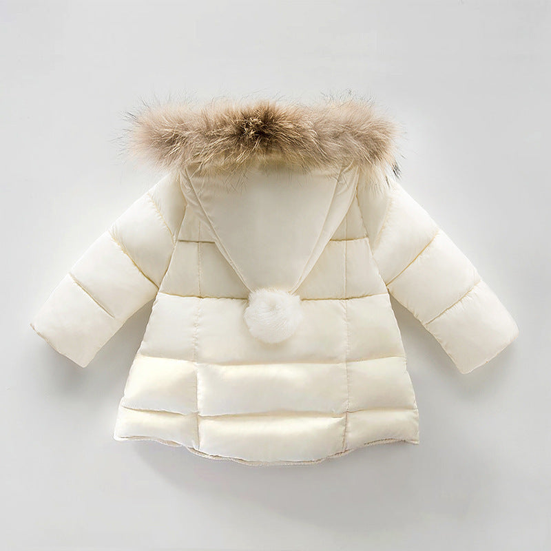 baby girl's hand-stuffed cotton coat