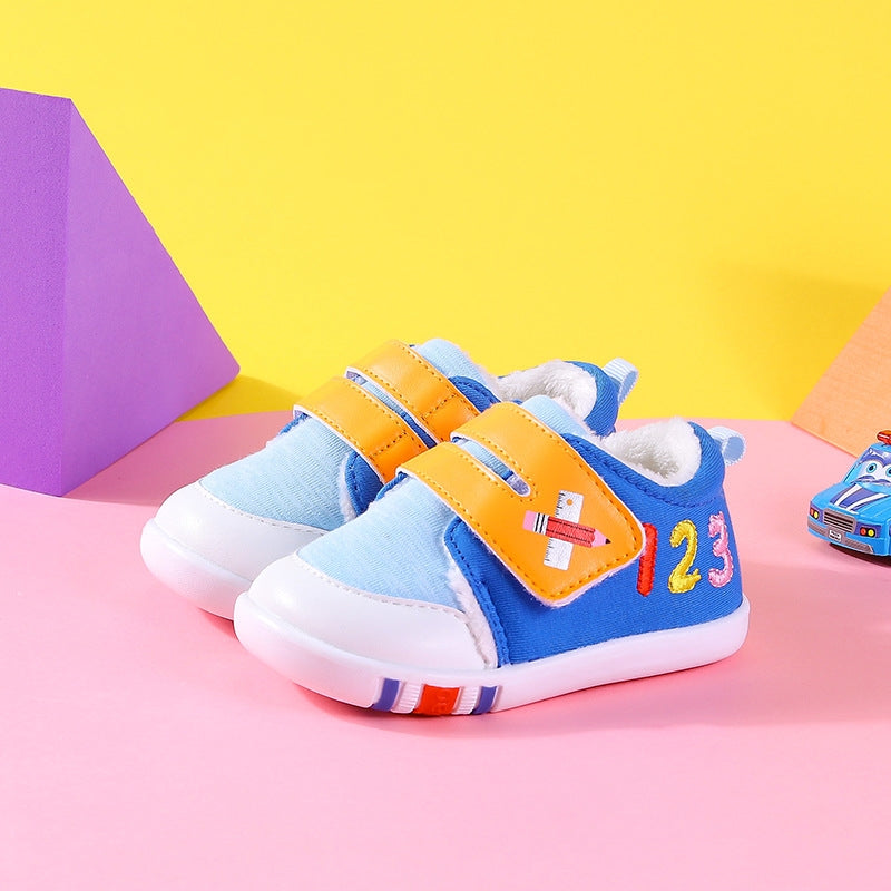 Plus velvet warm baby toddler shoes