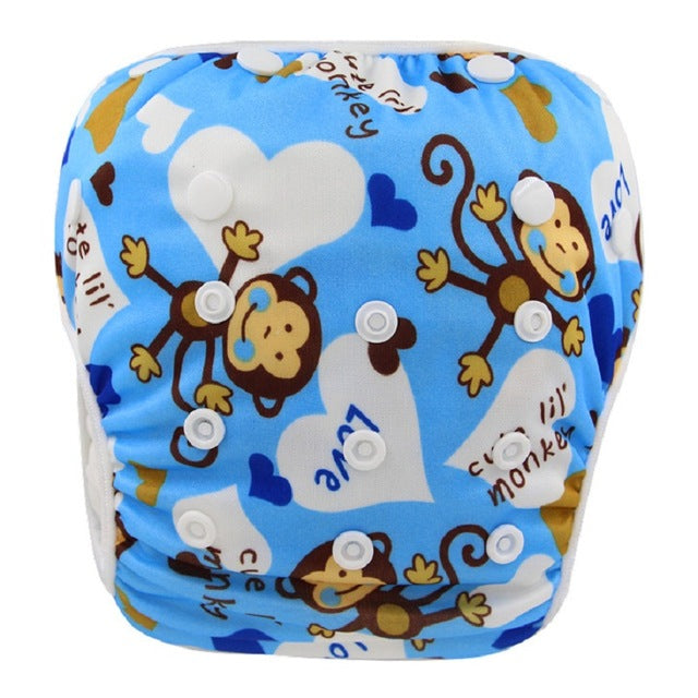 Model: A09 with a diaper - Swim Diaper Wear for Baby Reusable Toddler Baby Swimsuit Adjustable Infant Boy Girl Swimwear