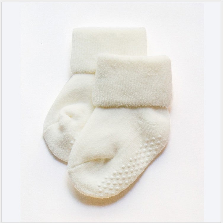 Thickened terry baby non-slip dispensing socks