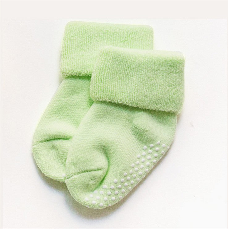 Thickened terry baby non-slip dispensing socks