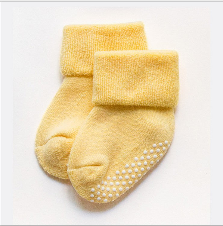 Thickened terry baby non-slip dispensing socks