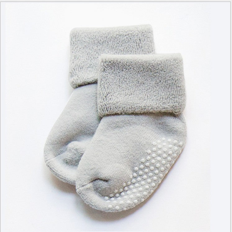 Thickened terry baby non-slip dispensing socks