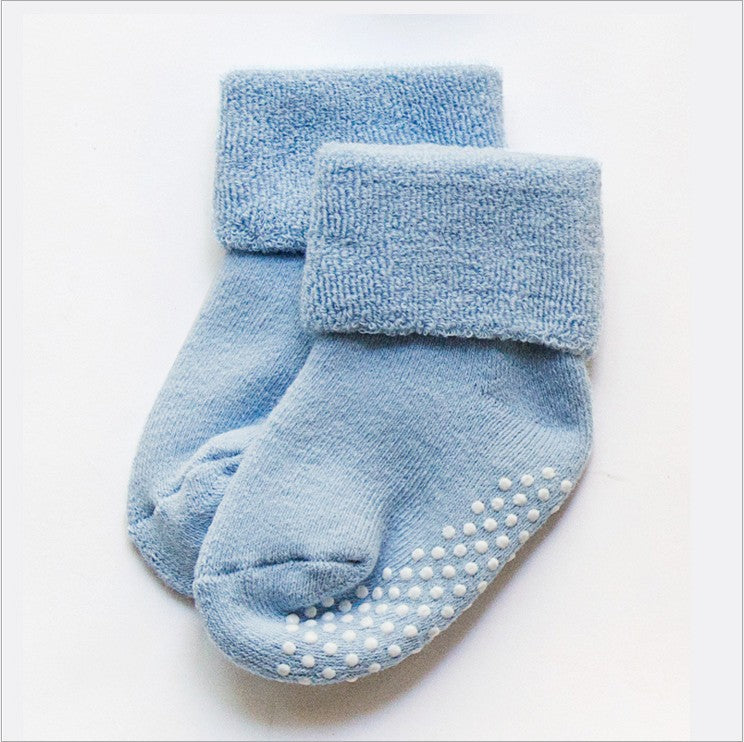 Thickened terry baby non-slip dispensing socks