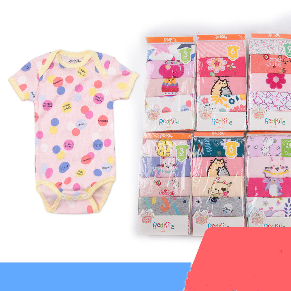 Class A Full Cotton 5 Enveloped Envelope Collar Baby Onesie