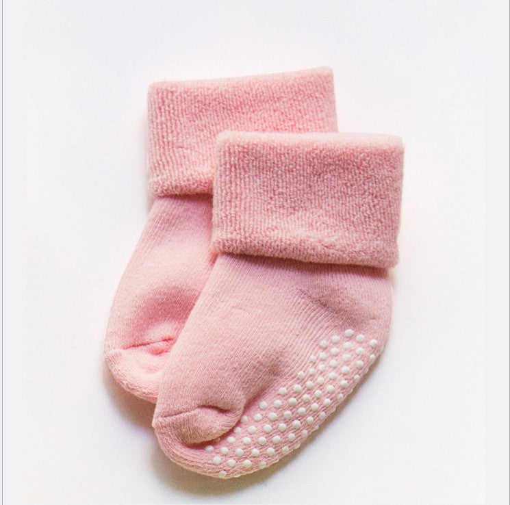 Thickened terry baby non-slip dispensing socks