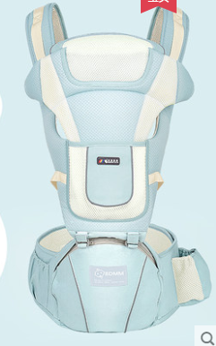 Color: Green Style3 - Baby sling waist stool front holding multi-function baby child seat stool four seasons universal babies artifact before and after dual-use