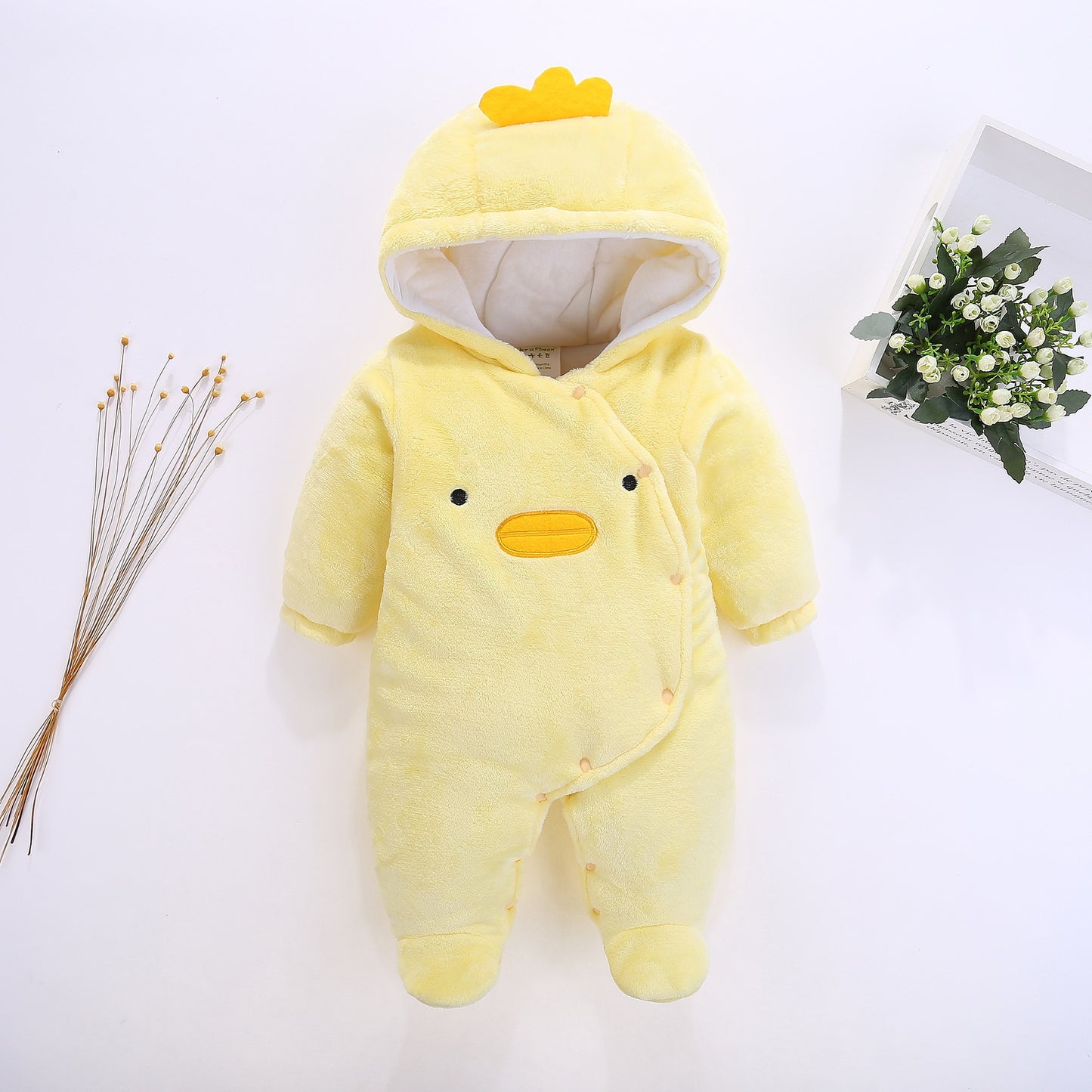 Color: Yellow duck, Size: 80cm - thick autumn and winter pure cotton clothing