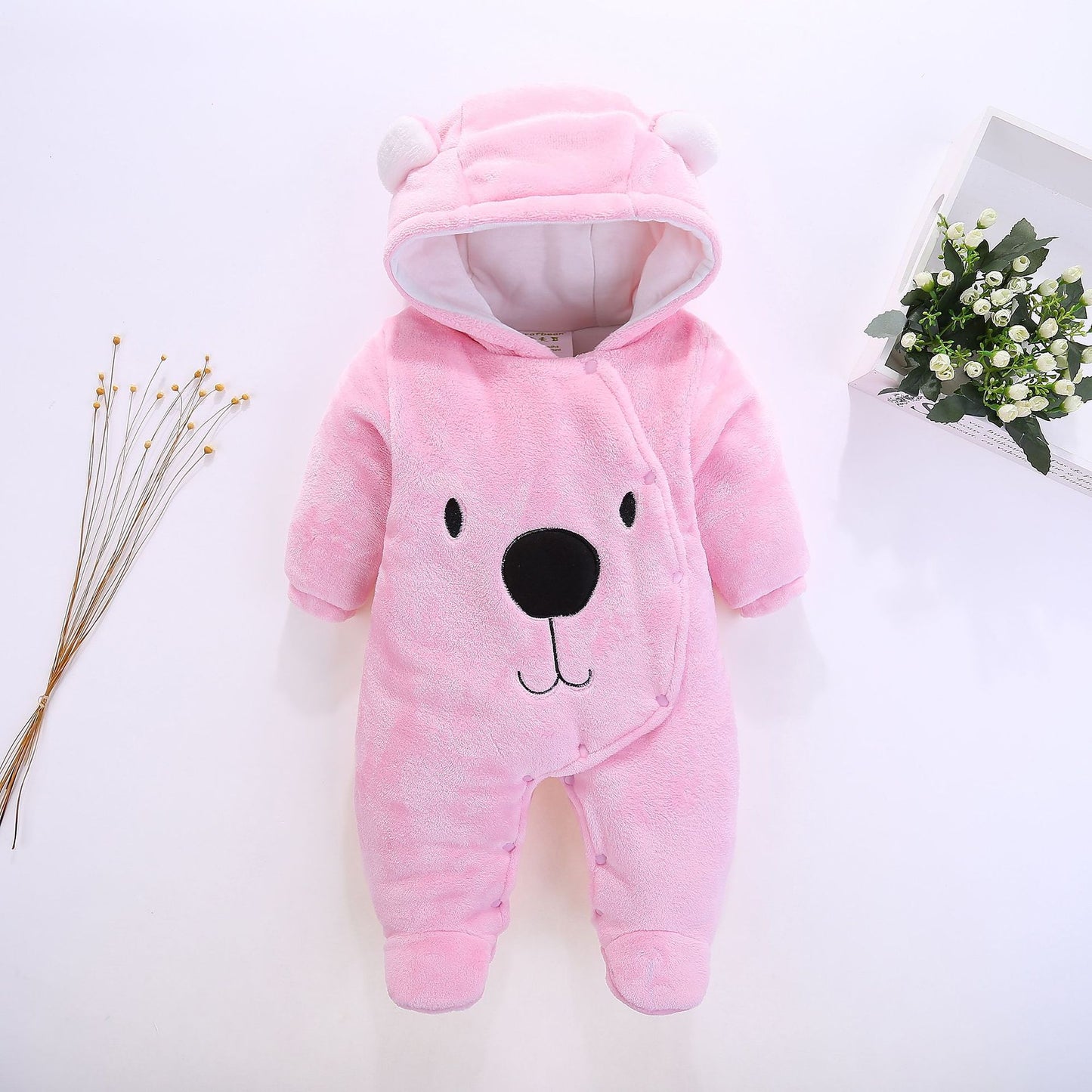 Color: Pink bear, Size: 66cm - thick autumn and winter pure cotton clothing