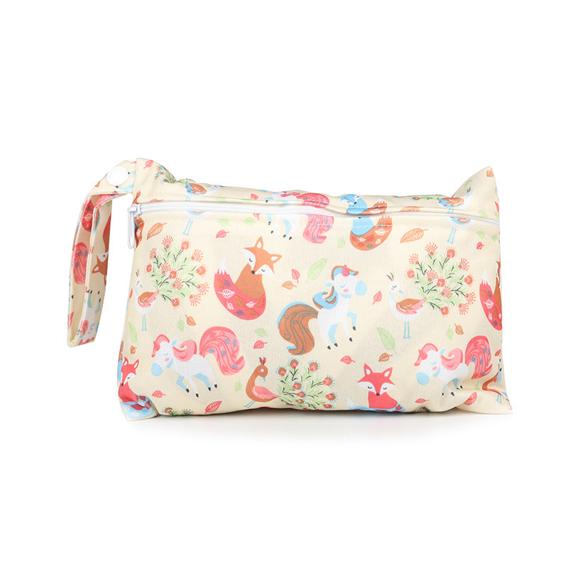 Mini single zipper diaper bag cotton storage bag