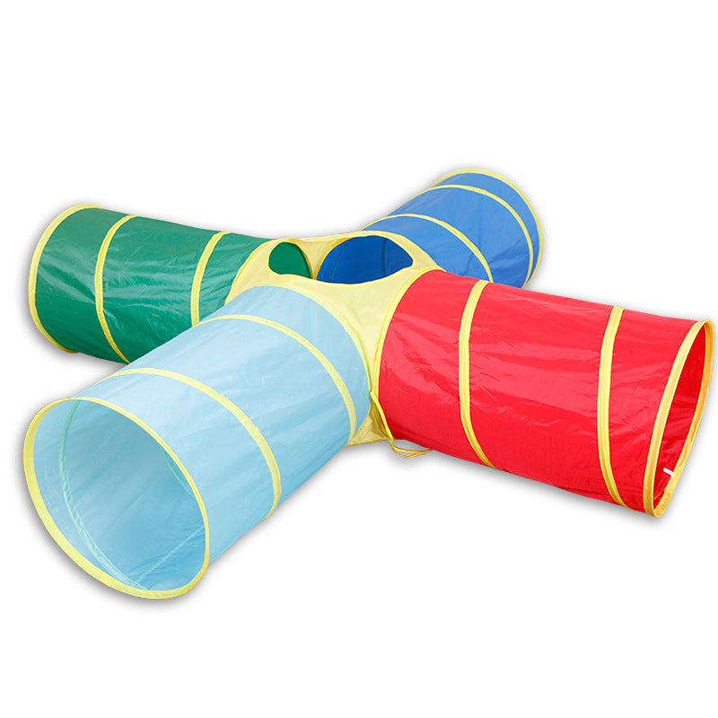 Style: J, Size: 48cm - Children tent sunshine rainbow tunnel time crawling tube holes and the training equipment of infant baby toys