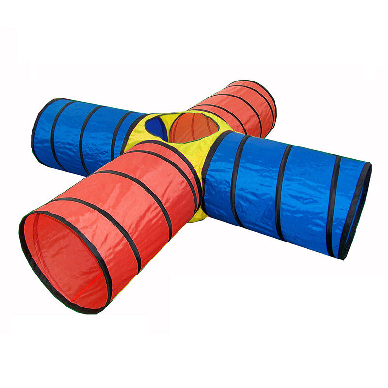 Style: L, Size: 48cm - Children tent sunshine rainbow tunnel time crawling tube holes and the training equipment of infant baby toys