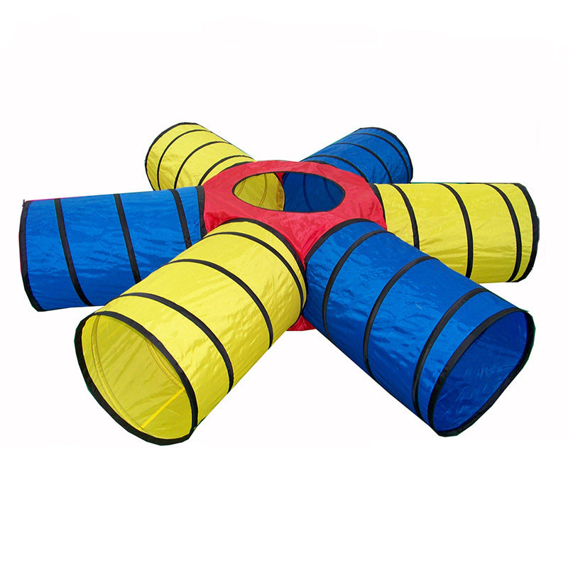 Style: K, Size: 48cm - Children tent sunshine rainbow tunnel time crawling tube holes and the training equipment of infant baby toys