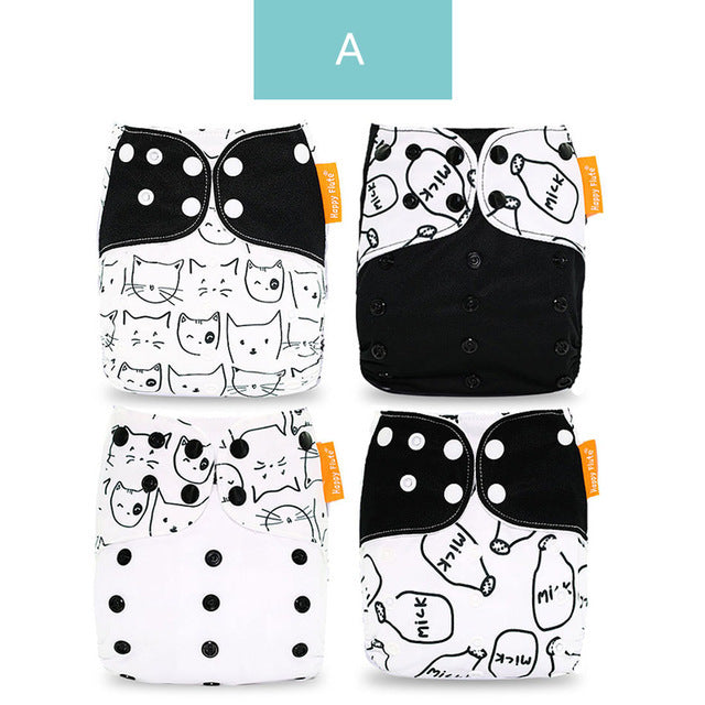 Specification: A - Washable Eco-friendly Cloth Diaper Ecological Adjustable Nappy Reusable Diaper