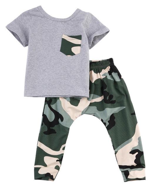 Camo Top + Pants 2pc Set
