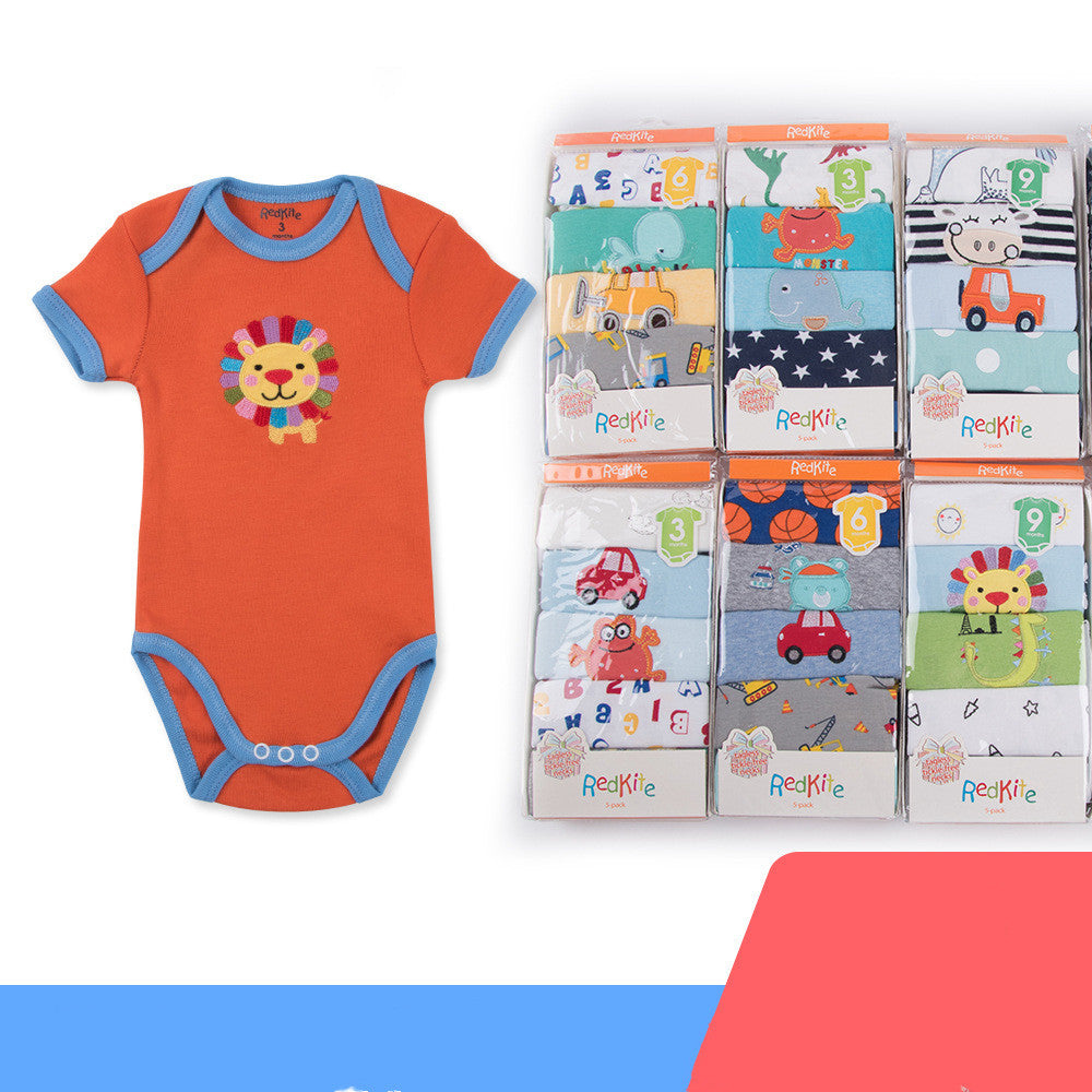 Class A Full Cotton 5 Enveloped Envelope Collar Baby Onesie